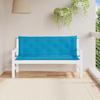 VidaXL Set of 2 Garden Bench Cushions, Bench Cover with String Ties, Waterproof Outdoor Cushion, Blue 361701