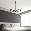 HOMZY Ретро Лофт Люстра для Гостиной Освещение E14 Винтажный Американский Стиль Черный/Золотой Потолочная Люстра Бытовая Лампа для Столовой