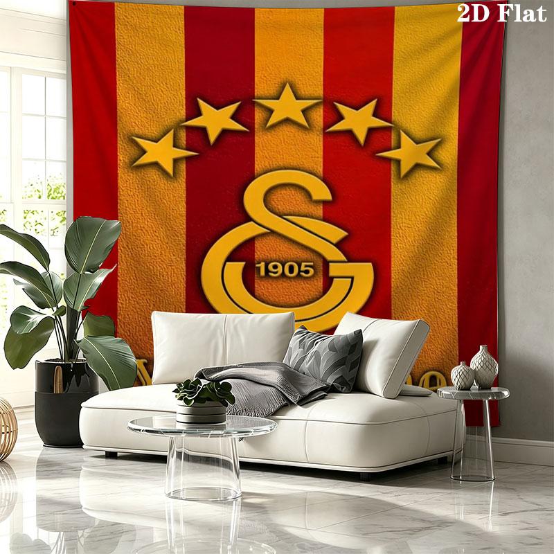 Galatasaray S Custom Name Wall Tapestry Aesthetic Wall Hanging Printed Fabric Blanket Decorative Tapestries for Bedroom Living Room Home Decor