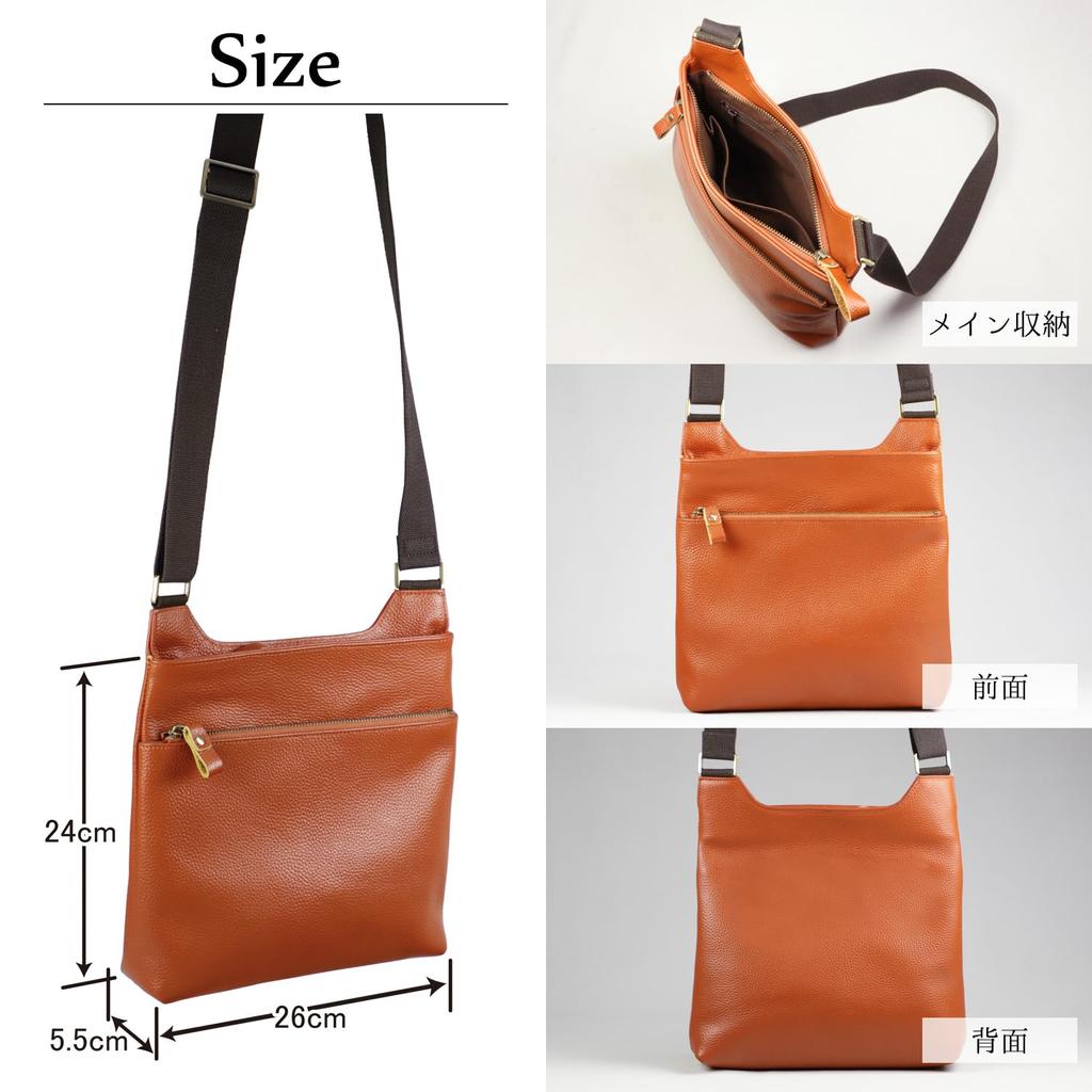 Сумка через плечо из коровьей кожи, черная [Toyooka Kobo] 4323-01