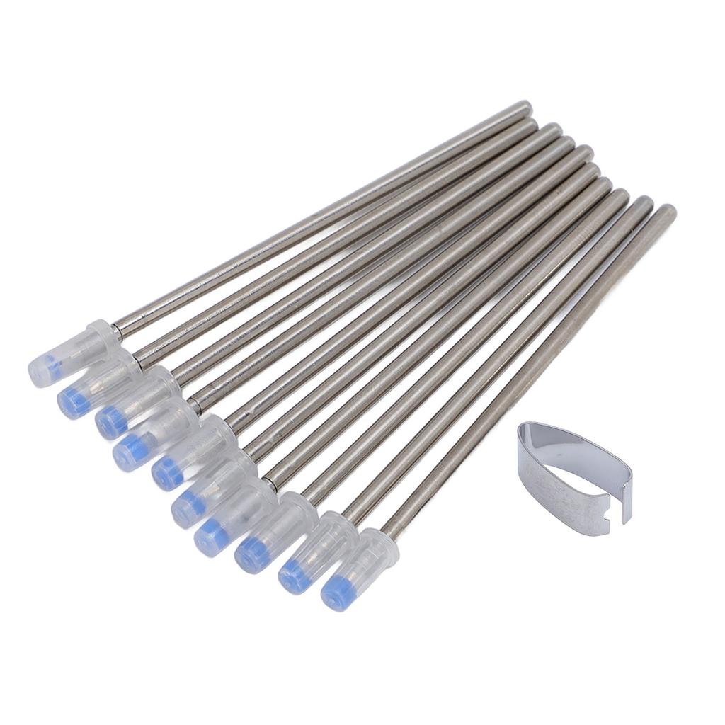 10PCS D1 Ballpoint Refills Metal 0.5mm Ultra Fine Water Based Replaceable Ballpoint Pen Refill Tips