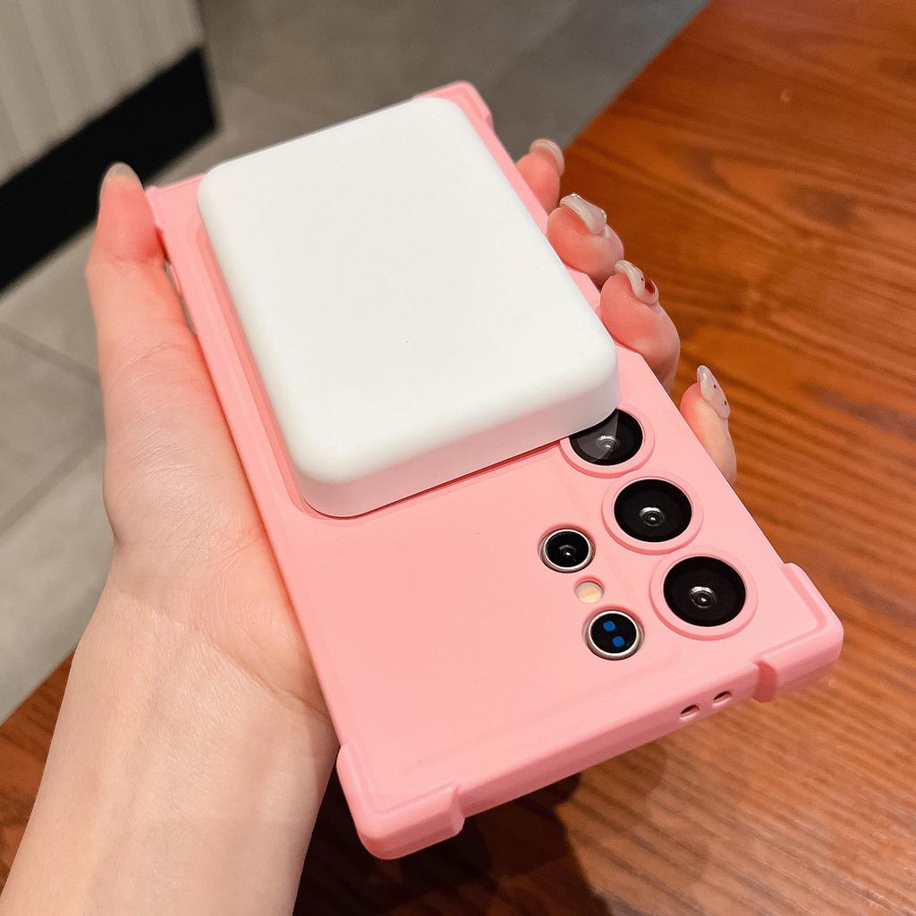 Подходит для Samsung S25 Ultra Магнитный чехол для мобильного телефона S24 Жидкое ощущение кожи Четыре угла Защита от падения S23 Силиконовый мягкий чехол Все