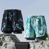 Men Summer Swimming Trucks Elastic Waist Drawstring Printing Swimming Shorts with Supportive Compression Liner Pockets Printing Swimming Trucks