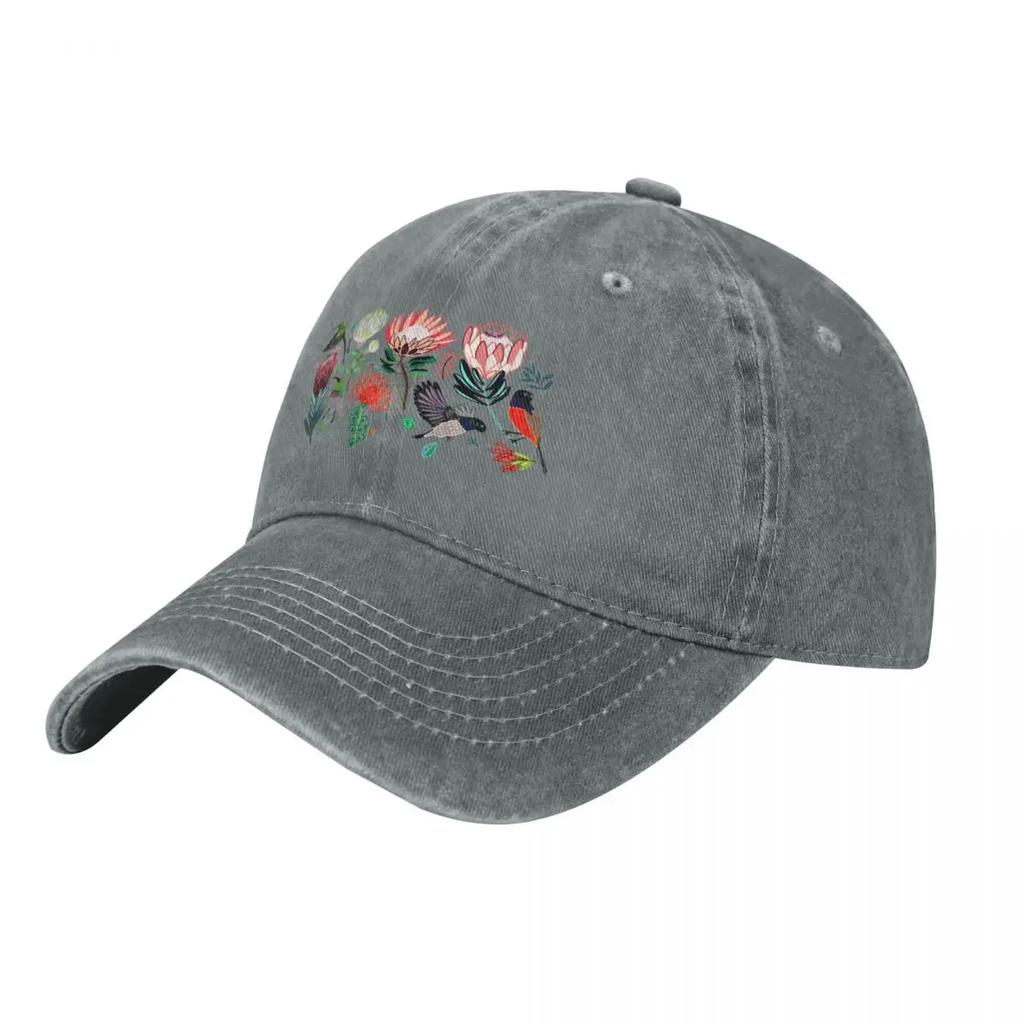 Sunbirds Proteas On Grey Baseball Cap Military Cap Unisex western Hat Snap Back Hat Luxury Cap Womens Beach Unisexs