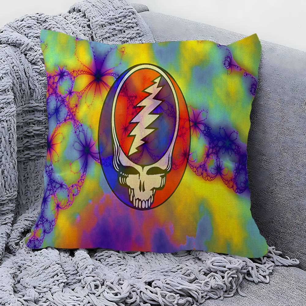 GGrateful DDead Pillowcase toon Gift Cushion Cover Bedroom Home Sofa Chair Seat Decor pillow case