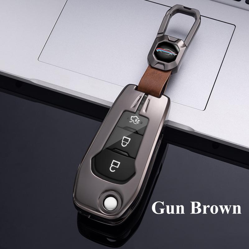 Модный чехол для ключей из металлического сплава для Ford Mondeo 3 4 5 MK3 MK4 MK5 Focus 3 4 Ranger SC Max Explorer Fiesta, чехол для ключей, брелок, аксессуары