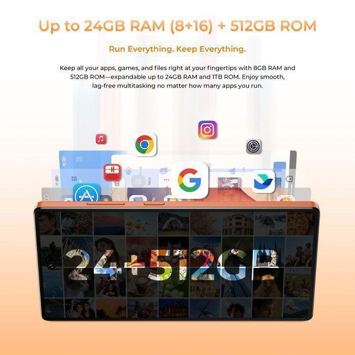 Smartphone 4G OUKITEL C66 24GO+512GO Écran 6,73" 120Hz 5000mAh Telephone Portable Android 16 64MP Telephone Dual SIM/NFC/GPS Orange