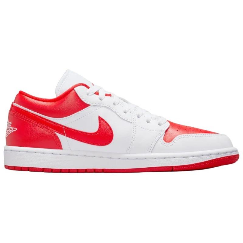 Jordan Женские низкие ретро-баскетбольные кроссовки Air Jordan 1, дышащие, красно-белые DC0774-110