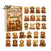 Transparent Acrylic Craft Decor 2026 Highland Cow Advent Calendar, 24 Day Christmas Countdown Calendar with 2D Collectible Mini Ornaments, Cute