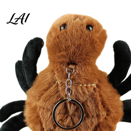 Emotional Support Plush Cuddly Insect Keychain Soft Stuffed Animal Keyring Toy Comforting