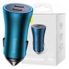 Baseus Golden Contactor Pro Car Charger, 2X USB-C, 40W (Blue)