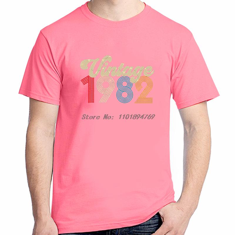 Summer Cotton Short Sleeve Tshirt Vintage 1982 Be Born Birthday Gift Tshirt Graphic T Shirts High Quality Unisexs Clothes