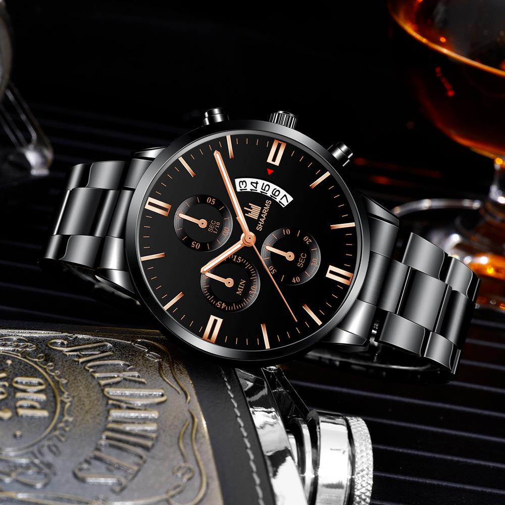 Men'S All-Steel Watch Luxury Waterproof Quartz Watch Charm Men'S Business Sports Watch