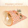 Cat Tunnel Toy Foldable Kitty Tunnel Bag for Indoor Peekaboo Interactive Play Multifunctional Flexible Cat Tunnel Toy with Little Mouse Toy Ball