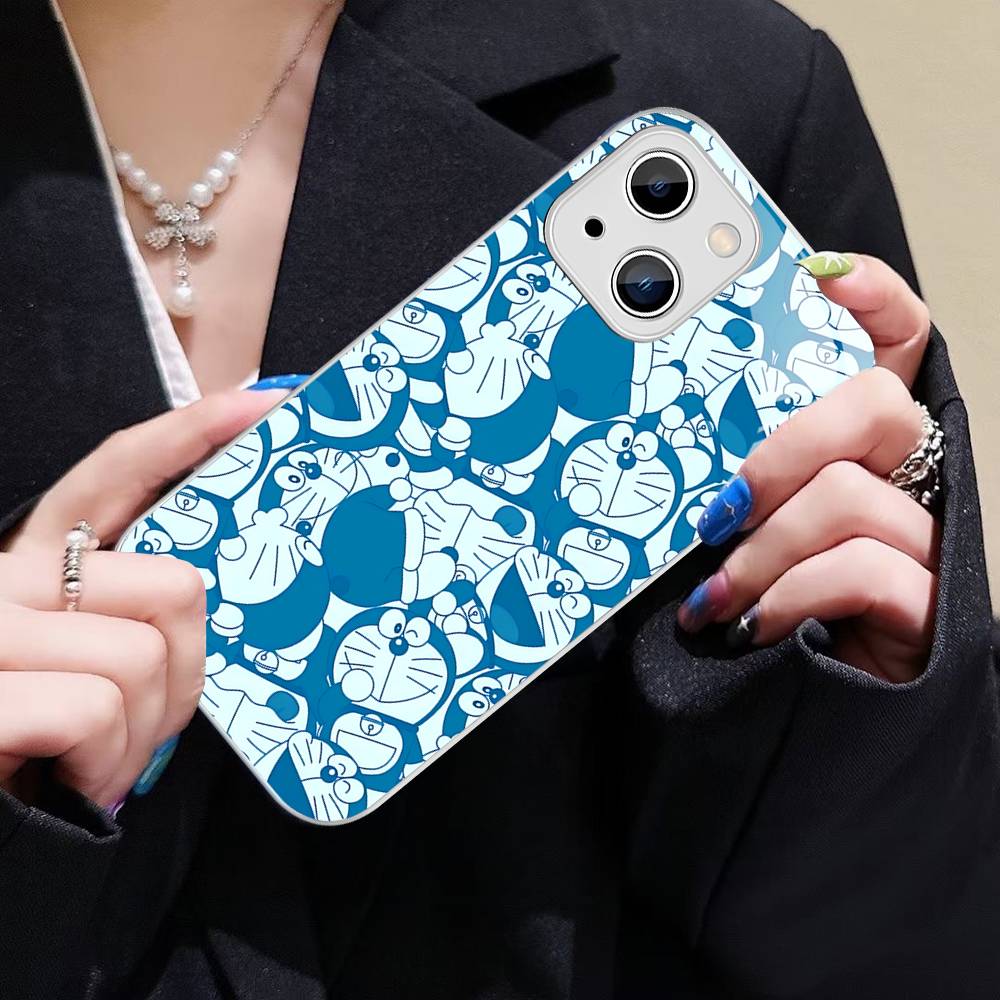 Cartoon D-Doraemons Tempered Glass For Iphone 14 13 12 11 Pro Mini XS MAX 14Plus X XS XR Fundas