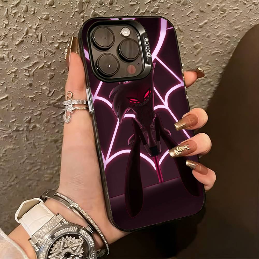 H-hazbin hotel ангел пыль Чехол для телефона для iPhone 17,16,15,14,13,12,11 Plus,Pro Max,XS,Разноцветный Серебряный чехол для телефона Funda Cover