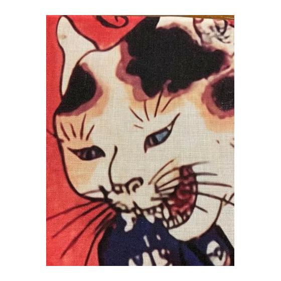 Укиё-э Тэнугуи: Дрессировка кошек Куниёси (Тренировка кошки) - Узор с кошками Куниёси