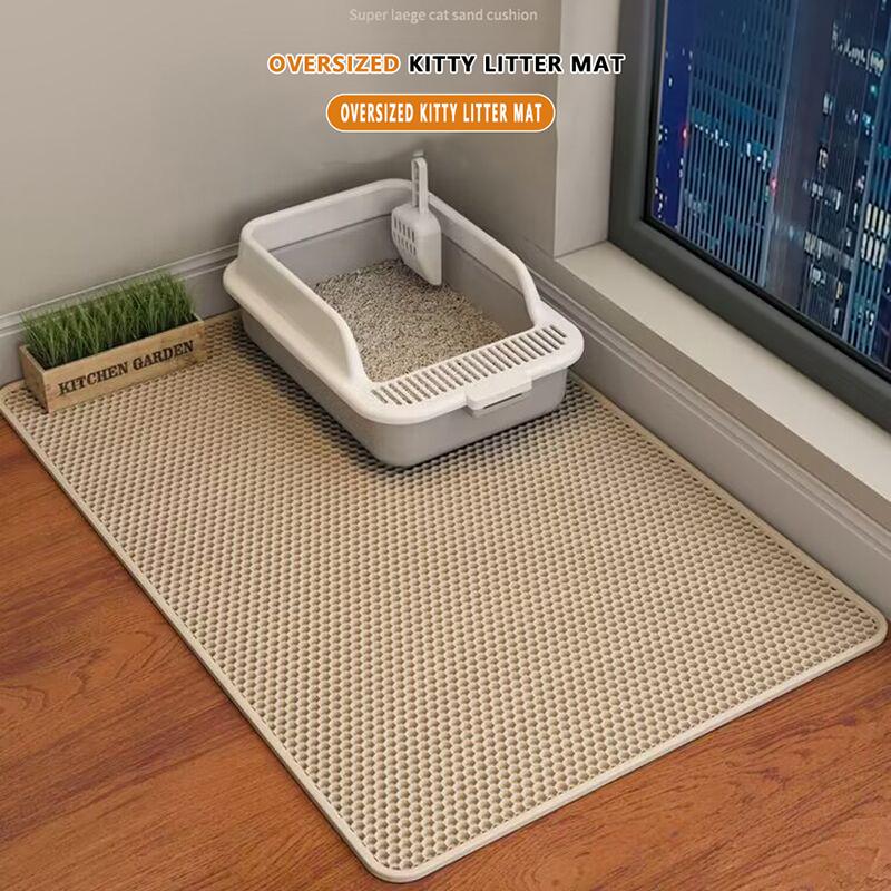 2025 Cat Litter Mat Double Layer Waterproof Urine Proof Trapping Mat Easy To Clean Non-Slip Toilet Pad Cat Scratch Pad Large Foot Pad
