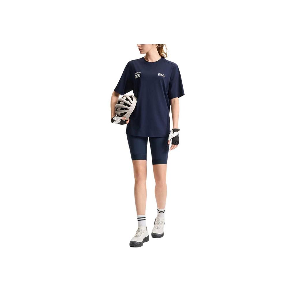 New FILA CYCLING Regular T Shirt Women's Gemstone Dark Blue A11W528110F-DB