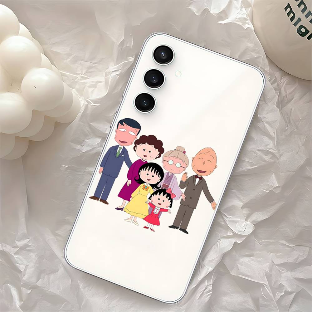 C-Чиби Милая M-Маруко-тян-S Чехол для телефона Samsung Galaxy S25 S24 S23 S22 S21 FE Ultra Plus A32 A53 A13 A31 Мягкий чехол
