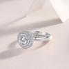 Vinregem 100% стерлингового серебра 925 пробы, круглой огранки, 1CT 3EX VVS1 D, цвет, настоящий муассанит, бриллиантовое кольцо для женщин, свадебные, помолвочные, ювелирные изделия, подарки