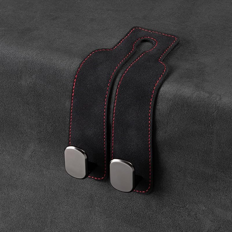 Amelity Headrest Hooks For Car, Car Hooks For Purses And Bags, Purse Hook For Car (Grey-2 Pack)