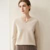 Women's Pure Cashmere Loose Sweater: Round Neck, Solid Black, Versatile Knit Pullover for Autumn/Winter