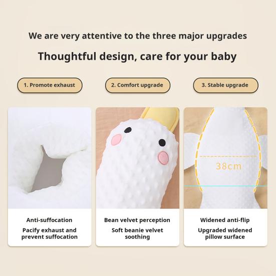 Подушка для младенцев с ремешком безопасности, в форме гуся, для сна, помощник во сне, предотвращает рвоту молоком, поддержка для рук, успокаивающие игрушки для сна, выемка для шеи