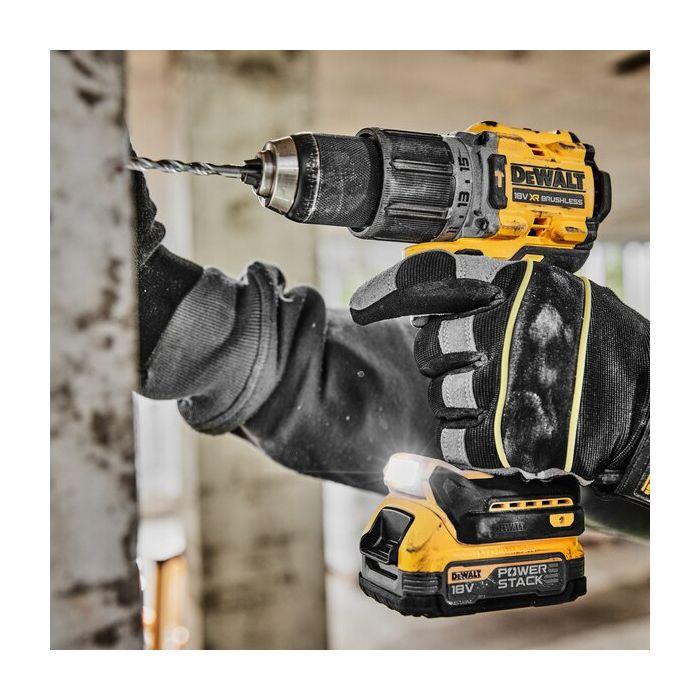Perceuse Visseuse Percussion Compacte XR Brushless - DEWALT - Avec 2 Batteries 18V 1.7Ah - Chargeur - TSTAK- DCD805E2T-QW