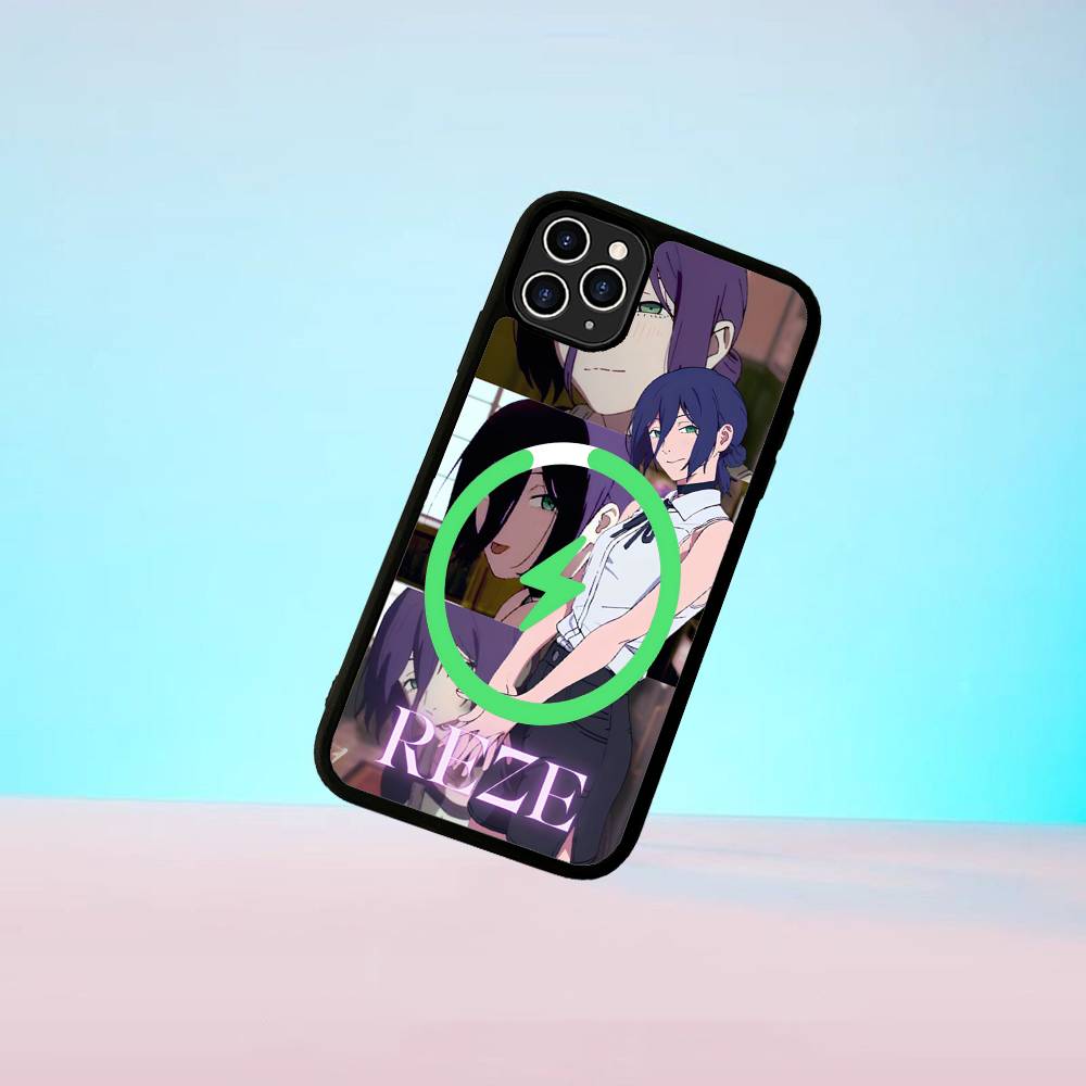 Аниме C-Человек-бензопила Магнитный матовый чехол для телефона Для IPhone 16 17 15 14 13 12 11 Для Magsafe Беспроводная зарядка Чехол