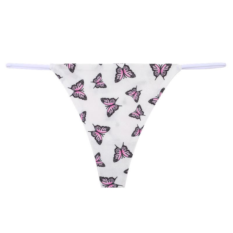 Женские бесшовные трусы из ледяного шелка с леопардовым принтом, с низкой посадкой