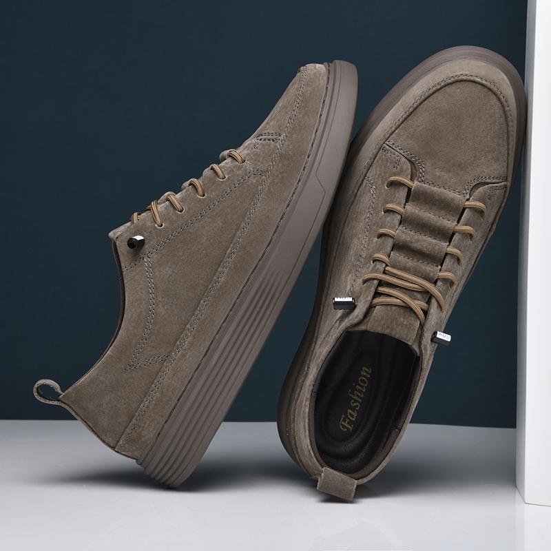Замшевая кожаная деловая официальная обувь из коровьей кожи мягкие мужские кроссовки мужская повседневная обувь для отдыха на открытом воздухе британский стиль мужская обувь для скейтбординга