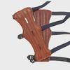 Three-Hole Black Brown PU Archery Arm Guard for Traditional Recurve Bow, Non-Porous Cowhide.