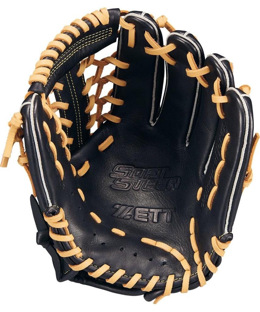ZETT Youth Baseball Soft R Brown Size BJGB74540F Glove, Steer, All-Around, Blue/P (2532), L,