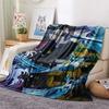 Demon Slayer Giyu Tomioka & Shinobu Kocho flannel blanket, cozy for home living room, perfect gift choice