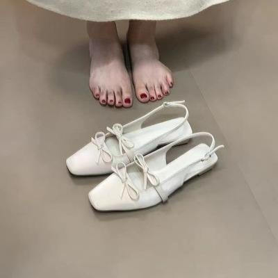 Модные туфли-лодочки для женщин, сандалии с квадратным носком, роскошная новая летняя модная обувь 2025, дизайнерские вечерние туфли-слингбэки, сандалии для платья, Sandalias Mujer