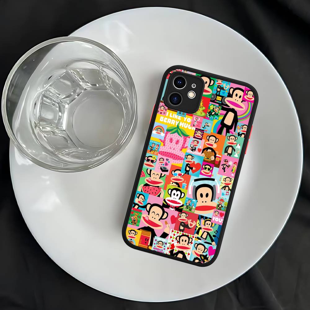Famous Luxurious P-paul F-frank For iPhone 16 15 14 13 12 11 Pro Max X XS MAX Plus Translucent Black Phone Cover
