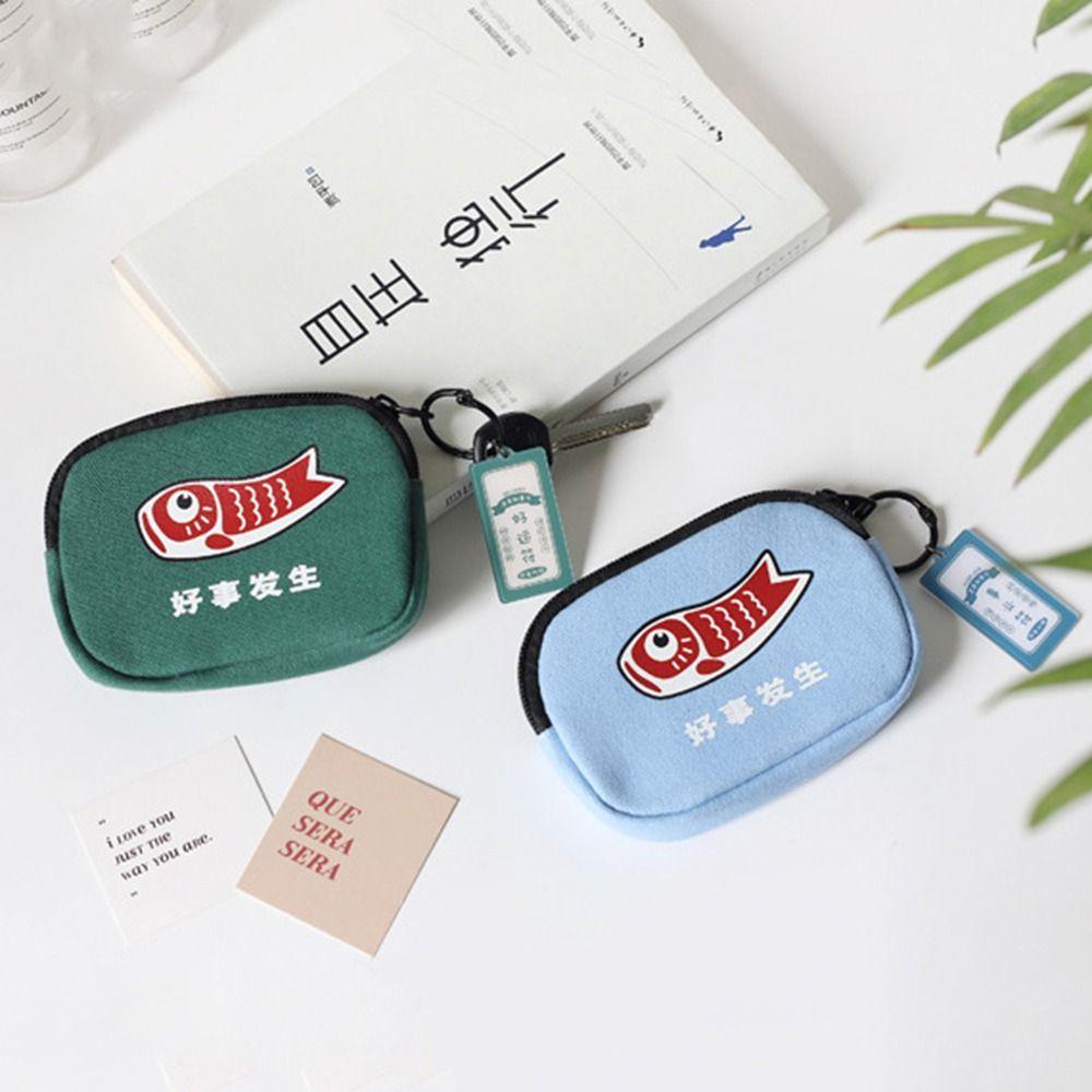 Wealth Gift Pendant Keychain For Children Lucky Koi Wallet Card Holder Short Purse Coin Purse