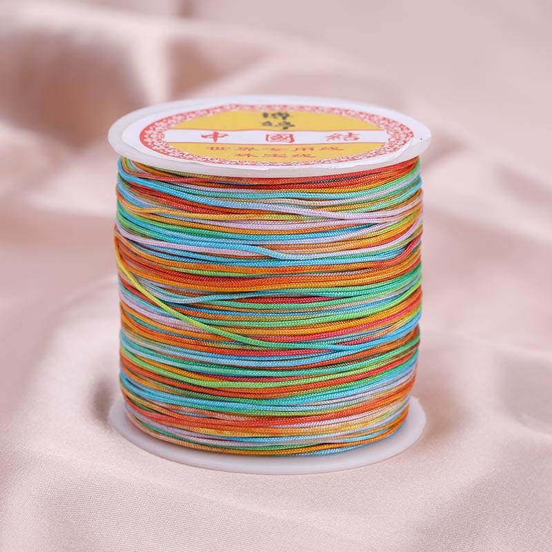 Цветной градиентный шнур для браслета ручной работы с нефритовым оттенком - 100 м плетеный шнур своими руками для подвесок