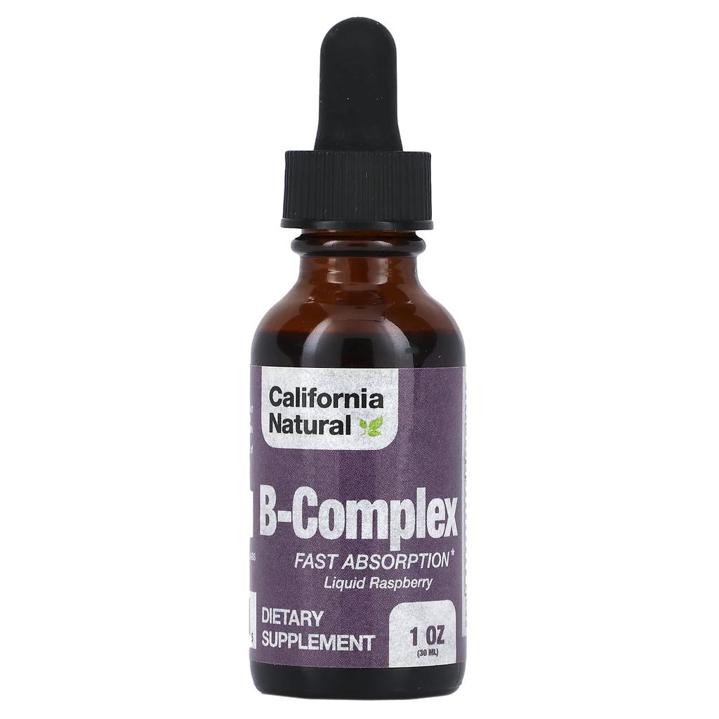 California Natural, B-комплекс, малина, 1 унция (30 мл)