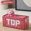 Trendy Blind Box Miniature Shipping Container Display Model Ornament Tinplate Storage Gift