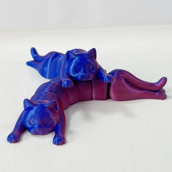 Yousheng 3D печатная фигурка кошки подвижные суставы фигурка котенка шарнирная модель животного снятие стресса игрушка-фиджет настольное украшение орнамент