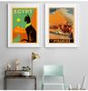 Retro Travel To Africa Egypt Canvas Painting Vintage Wall Pictures Kraft Posters Coated Wall Stickers Home Decoration Gift No Frame