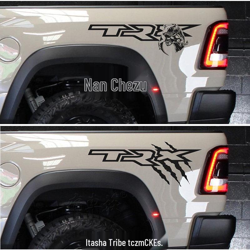 Наклейки на задний грузовой отсек пикапа Dodge Ram TRX