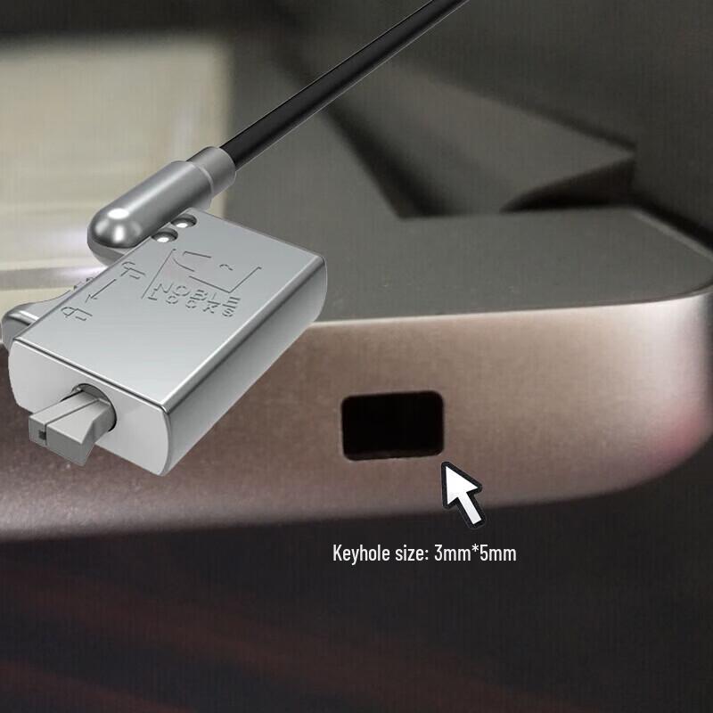 Dell Элегантный клиновидный замок с ключом для безопасности ноутбука