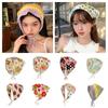 French Retro Crochet Triangle Headscarf Little Daisy Triangular Turban Scarf Hair Band  Women Girls
