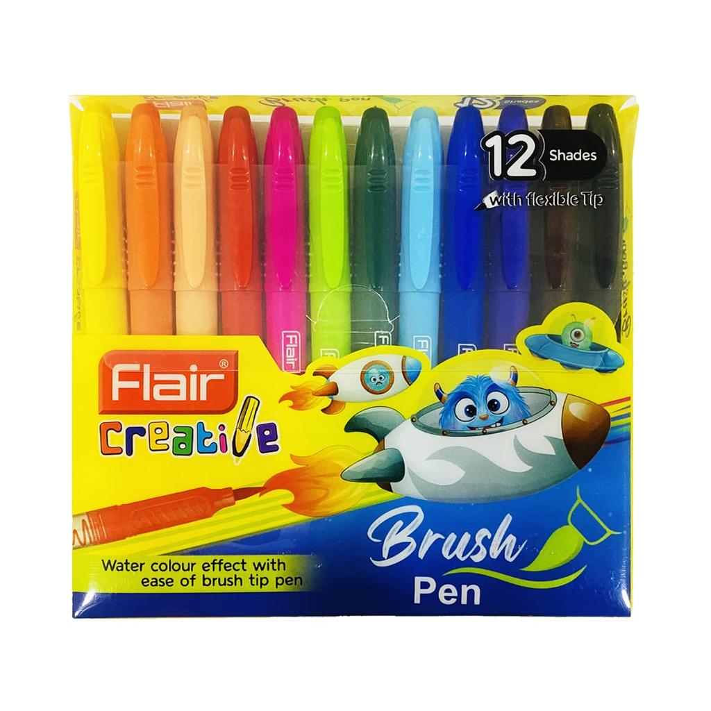 Flair Creative Brush Pens Set Of 1 Multicolor Flexible Tip For Calligraphy Lettering Drawing And Art Coloring