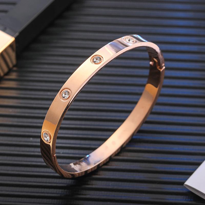 Gold Plating Lover Bracelets & Bangles for Women Charming Zirconia Couple Bracelet New Trendy Luxury Jewellery