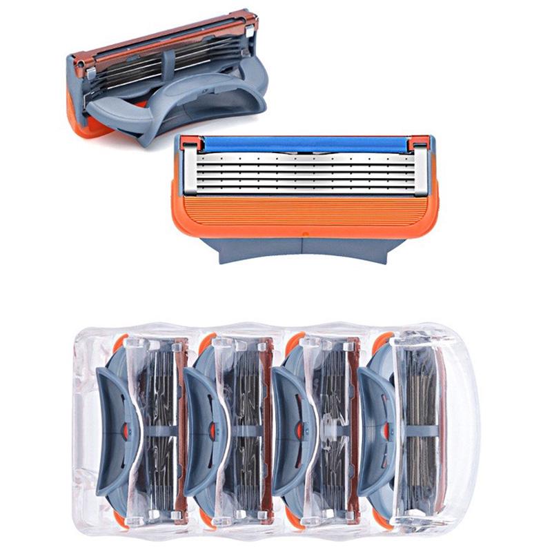 8 шт./лот, мужские лезвия для бритья, 3-слойные лезвия, кассета для бритья