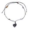 Flowers Beads Heart Pendant Necklace Adjustable Beaded Necklace Irregular Heart Necklace  For Women